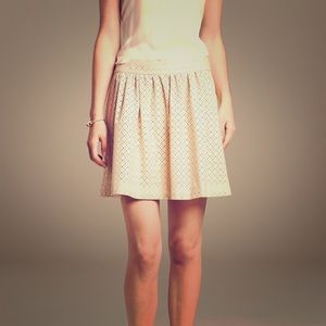 BR Monogram Faux Leather Laser Cut Skirt